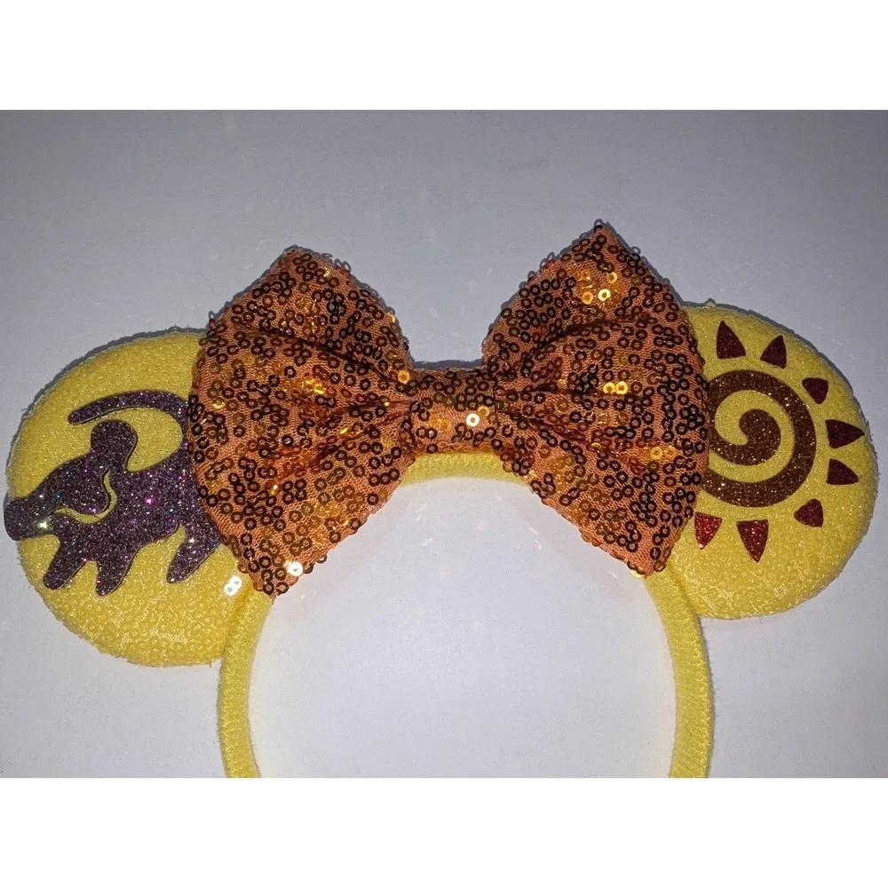 Minnie Mouse Ears Lot Lion King Disney Sequin Headbands Bow
